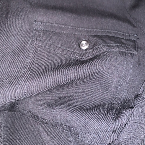 Old Navy Black Button Down Long Sleeve Shirt Dress NWT - Picture 5 of 12